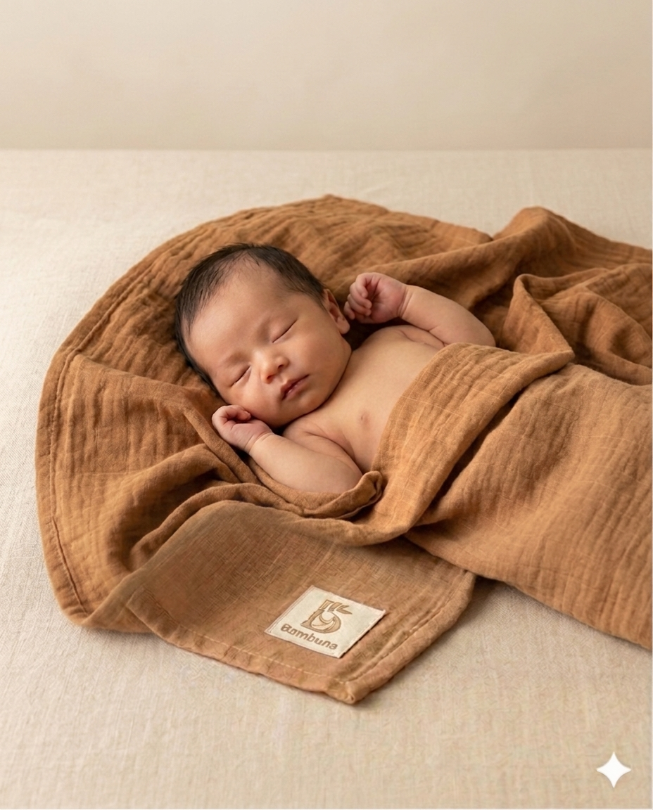 Hydrofiele Doek 60x60 cm — 4-laags Bamboe en Biologisch Katoen